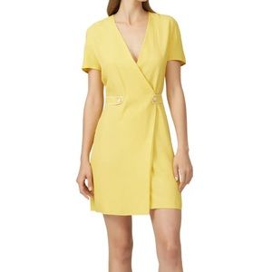 New Rag & Bone Tabitha yellow short sleeve mini dress S